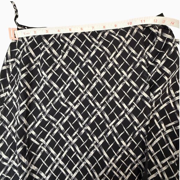 🖤 Emanuel by Emanuel Ungaro Black & White Silk Wrap Skirt – Y2K Print - Picture 6 of 6